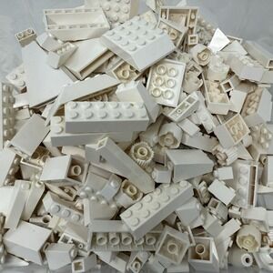 LEGO White Bricks Bulk Lot –2 Lb 0.4oz Bag Sorted by Color